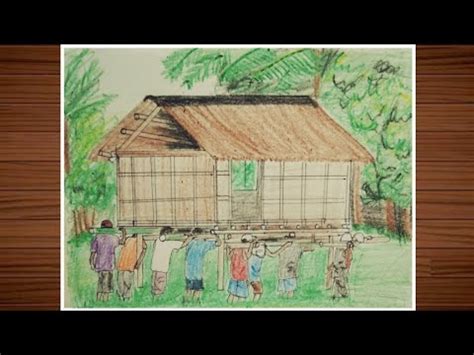 DRAWING BAYANIHAN SCENERY USING CRAYOLA.